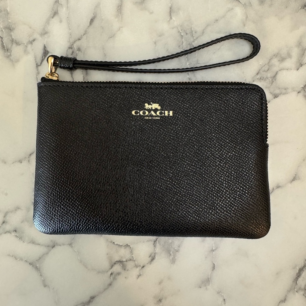 Coach Corner Zip Wristlet